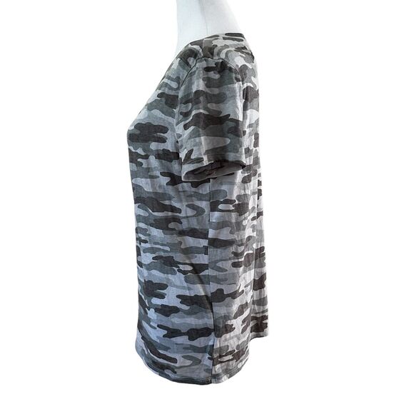 Lucky Brand Women Short Sleeves Green Camo Tee Shirt Size S - Picture 3 of 8